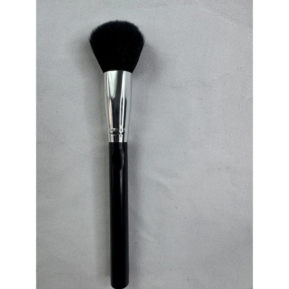 Crown Brush Tapered Powder Blush Contour Makeup Brush Black Silver Handle